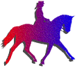 Dressage horse trotting clip art