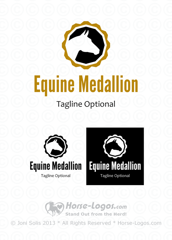 Horse Head Logo - Equine Medallion