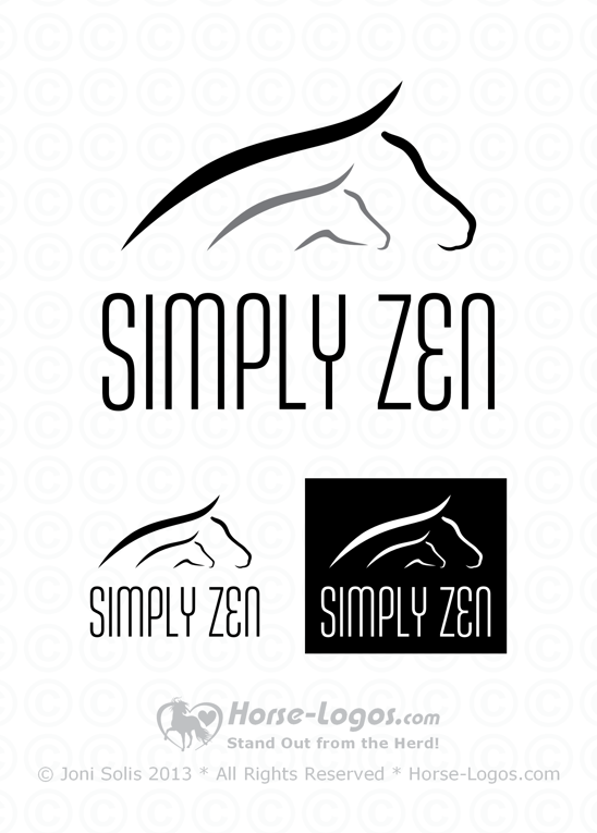 Horse Head Logo - Mare and Foal